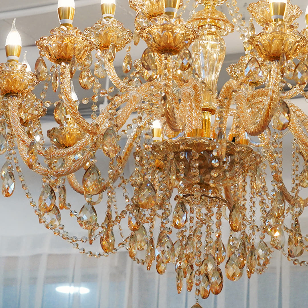 샹들리에 조명 샹드리에 대형 거실 크리스탈 샹제리제 18등 골드