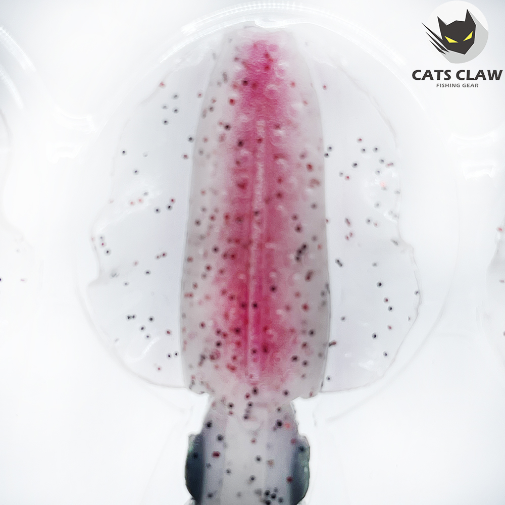 캣츠크로우 스퀴드엑스 광어웜 다운샷웜 005 화이트레드, 10cm(4인치) 이미지 6