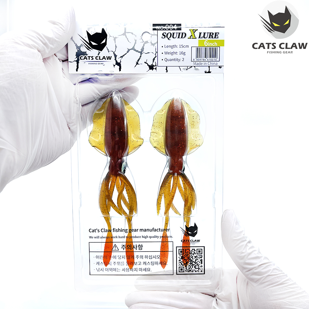 캣츠크로우 스퀴드엑스 광어웜 다운샷웜 004 모터오일, 15cm - 상세 이미지 5