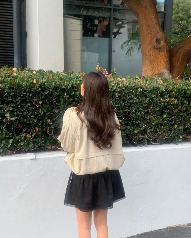 (당일배송) liter 리터 소피아 레이스 스커트 밴딩 a라인 플레어 셔링 미니 치마 상세 이미지 9