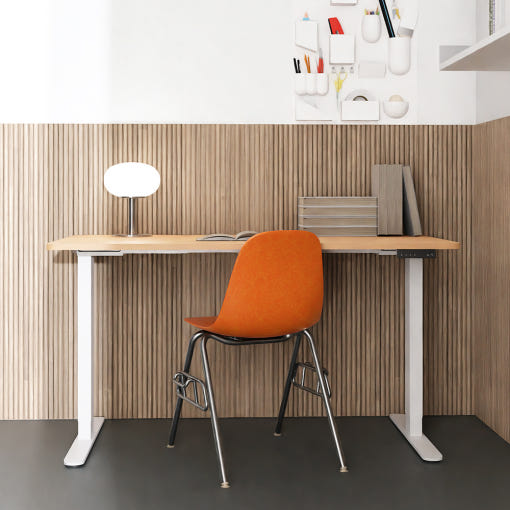 쿠잉 우드 상판 모션데스크 실제 설치 모습