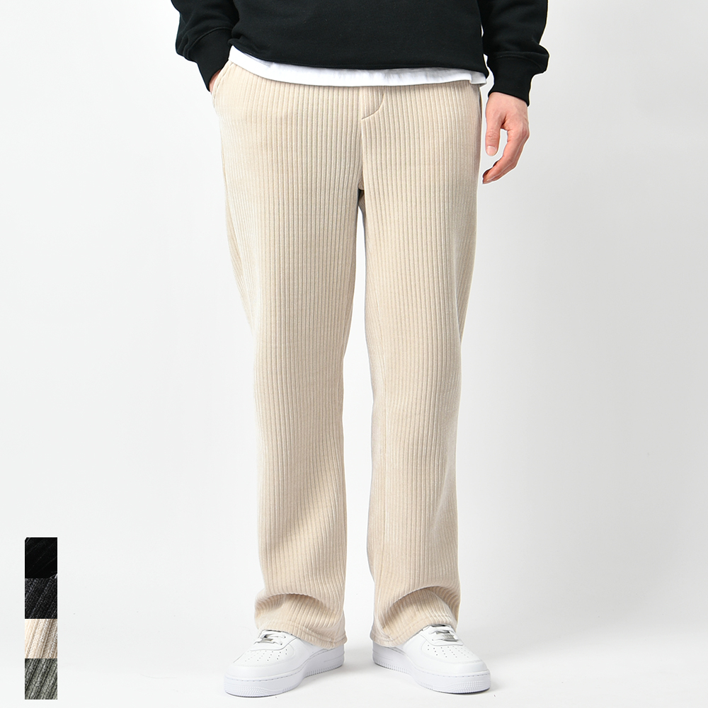 남자 골덴바지 남성 코듀로이팬츠 세미 와이드 스판 밴딩 겨울 바지 - 상품 이미지
