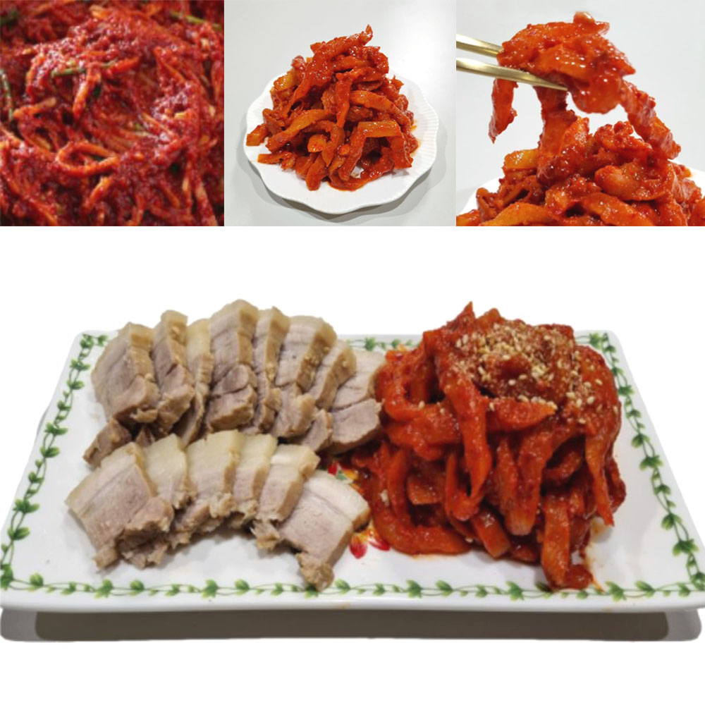 아삭한 보쌈 무김치 5kg 맛있는 족발 수육 전통 반찬