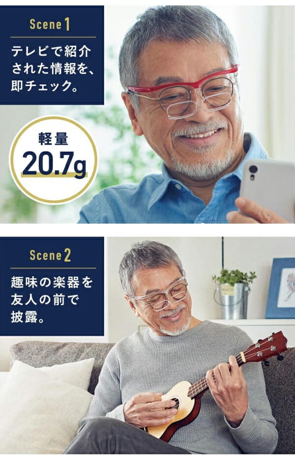 더블루페 W Loupe 샤르망 돋보기 안경 확대율 1.62배 CW20 45 3컬러 - 상세 이미지 2