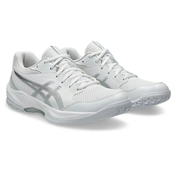 아식스 asics 업코트 6 여성 핸드볼화 1072A107-100 화이트x퓨어실버 - 상품 이미지