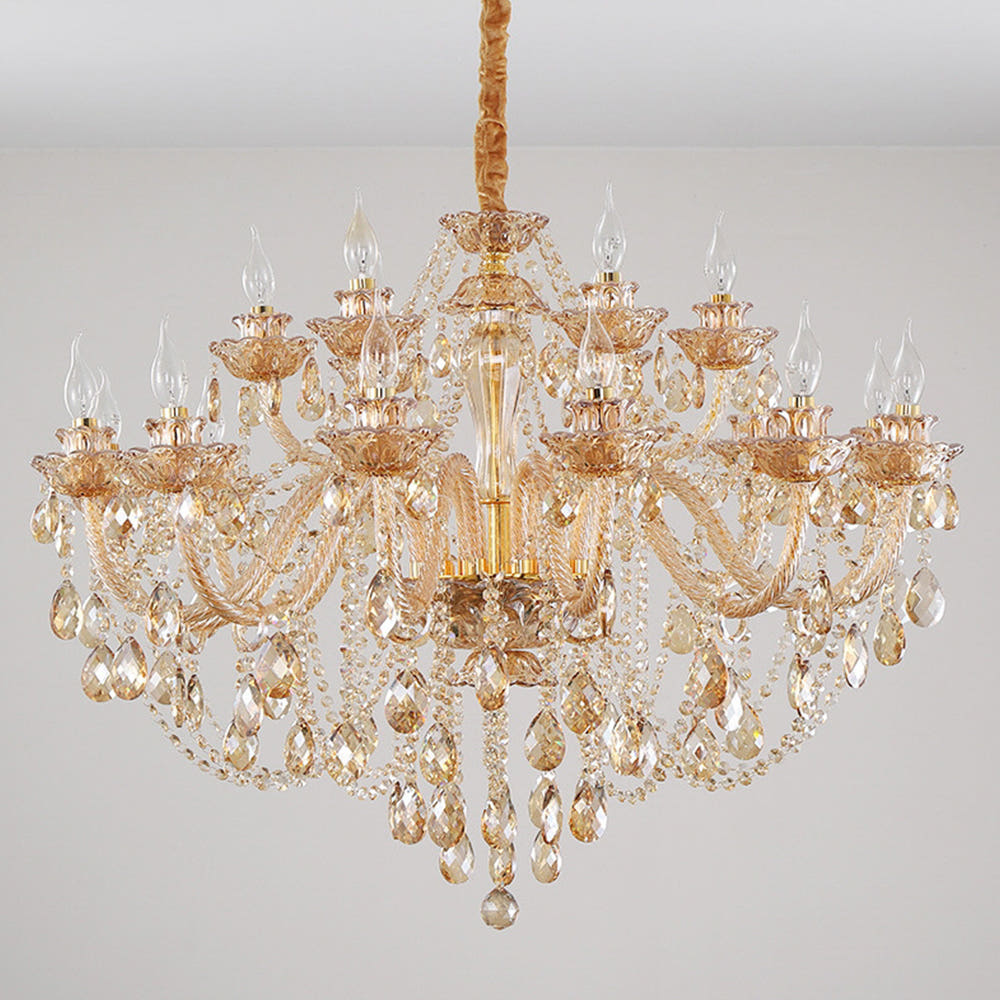샹들리에 조명 샹드리에 대형 거실 크리스탈 샹제리제 18등 골드