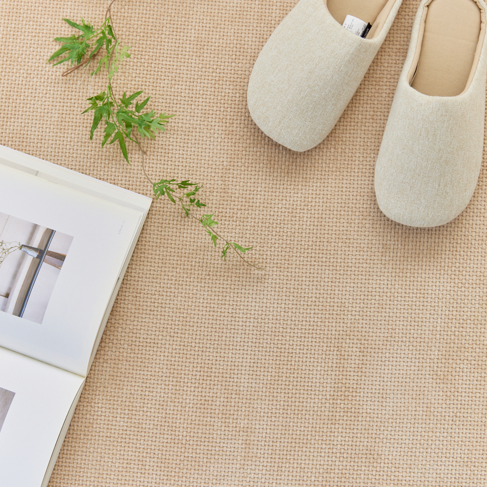 체크 생활 방수 러그 단모 워셔블 거실 카페트 그레이, 300x200cm