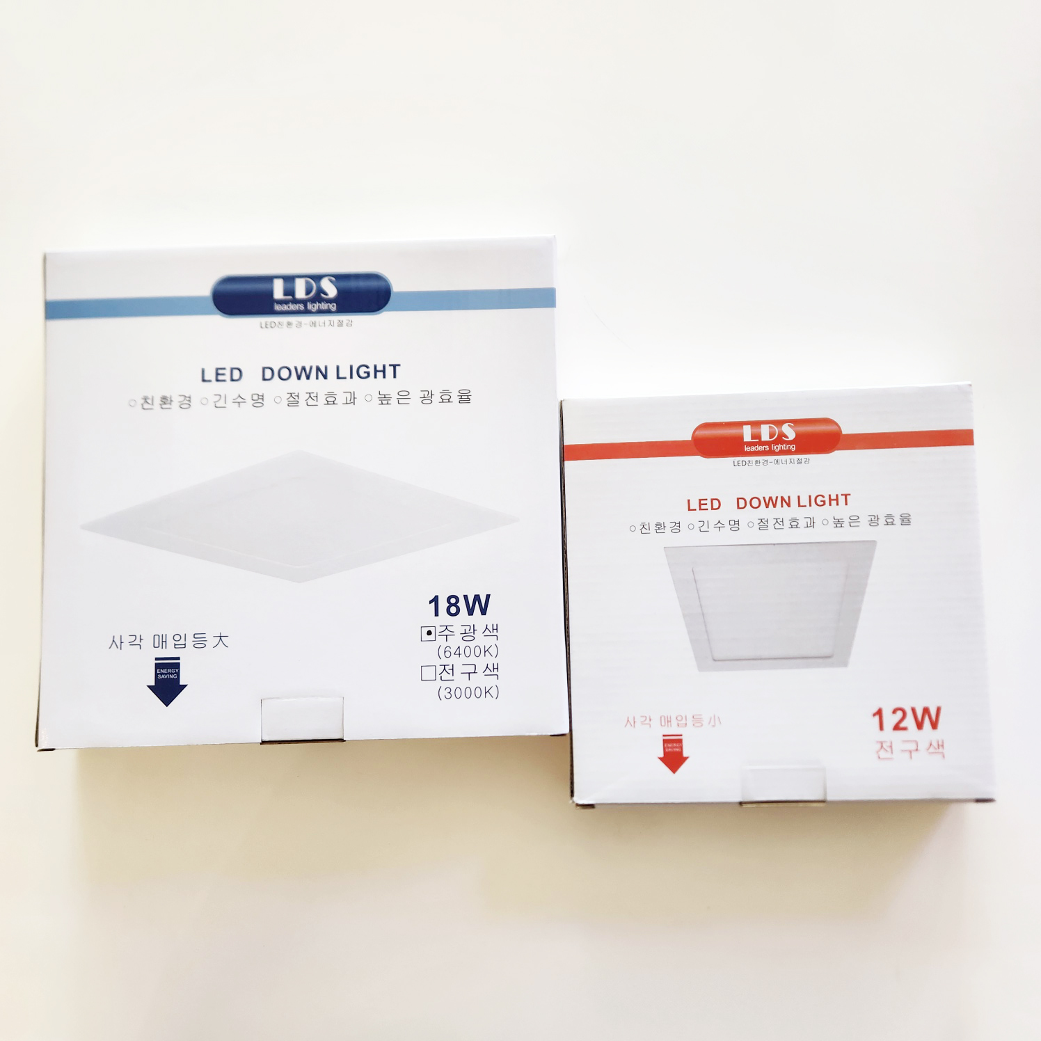 리더스 LED사각매입등 슬림 KS인증 12W 18W 높은광효율 - 상세 이미지 4