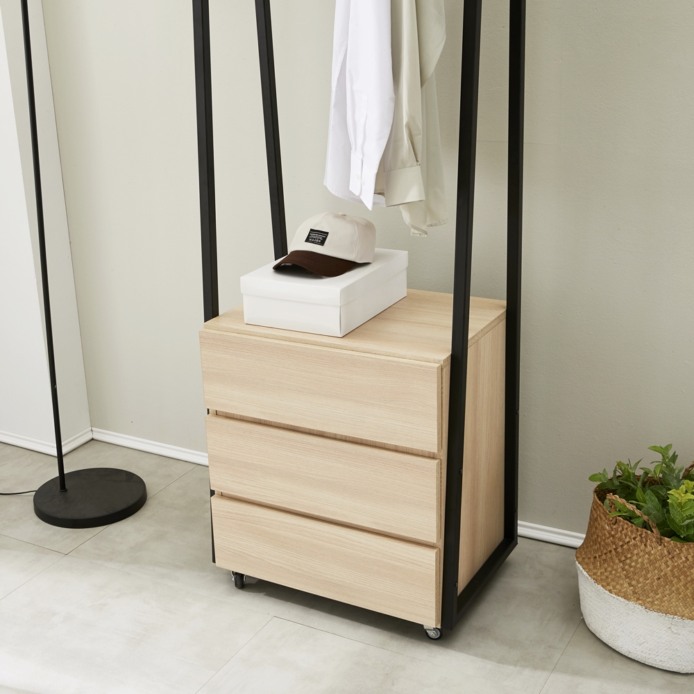 비바 서랍식행거 철제 시스템 일자 바퀴달린 이동식 3단 600 - 상세 이미지 5