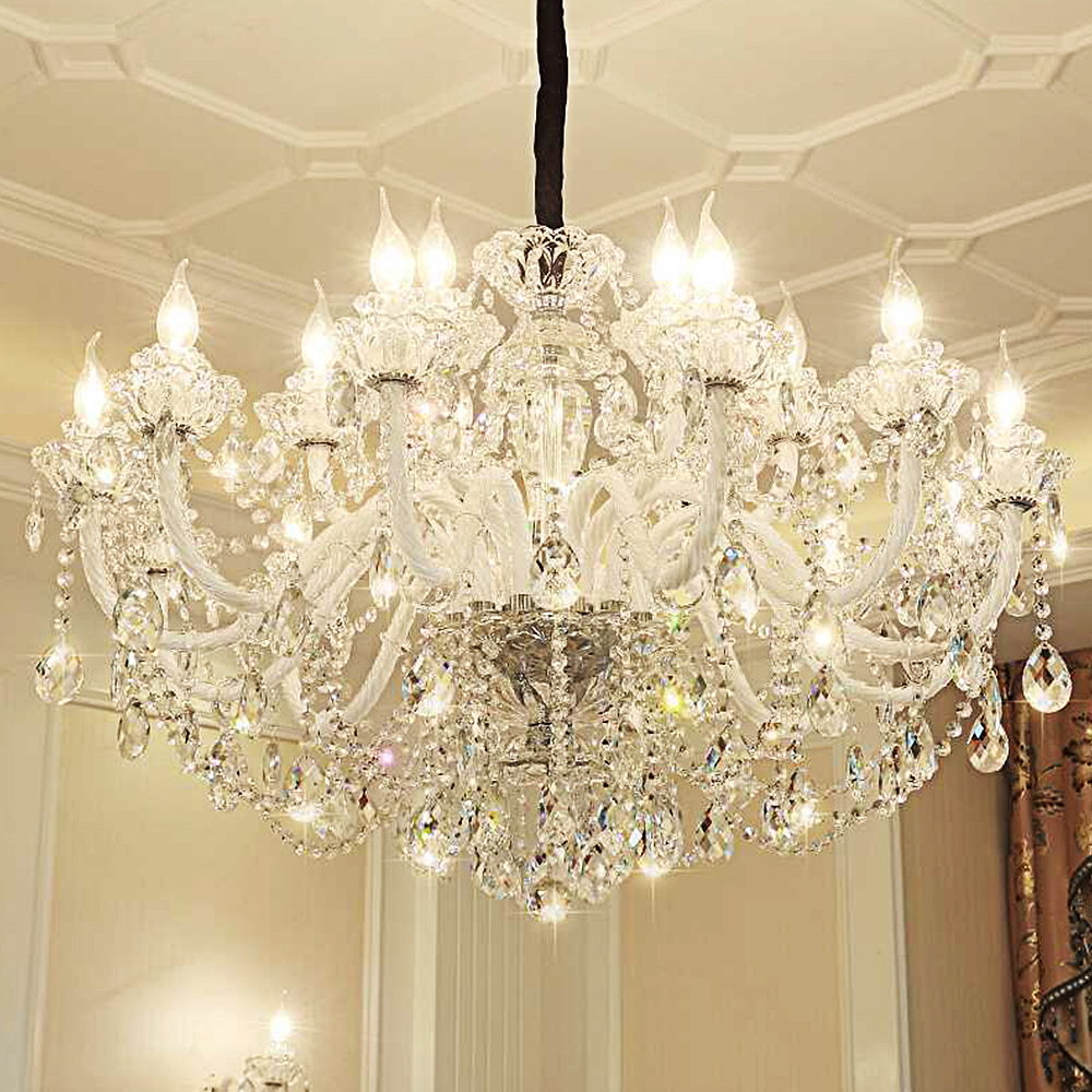 샹들리에 조명 샹드리에 대형 거실 크리스탈 샹제리제 18등 화이트