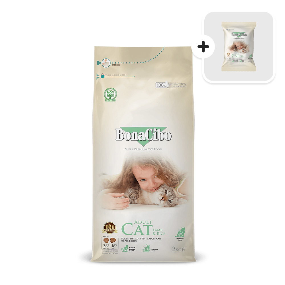 보나시보 어덜트 캣 2kg 고양이사료+샘플사료 100g