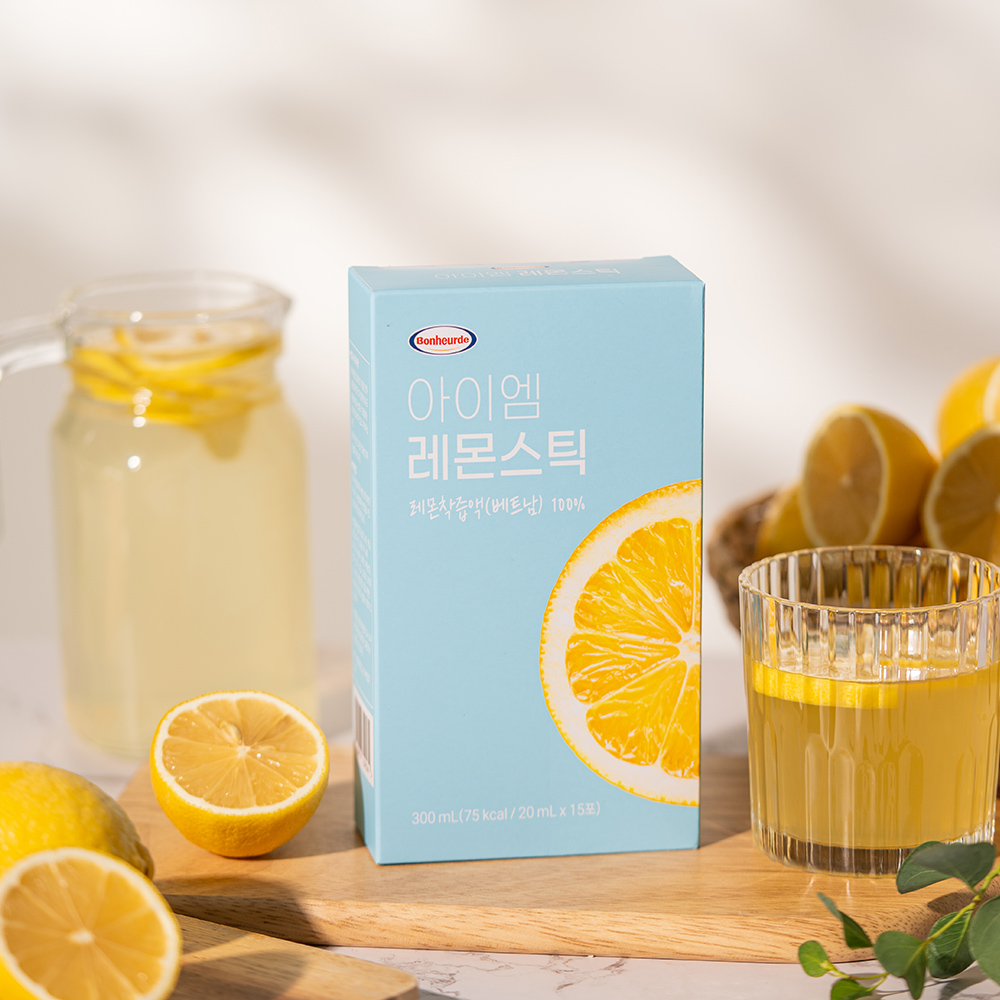 [100% NFC 레몬15개 착즙] 보넬드 아이엠 레몬 즙 스틱 원액 수 300ml, 4개 - 상세 이미지 4