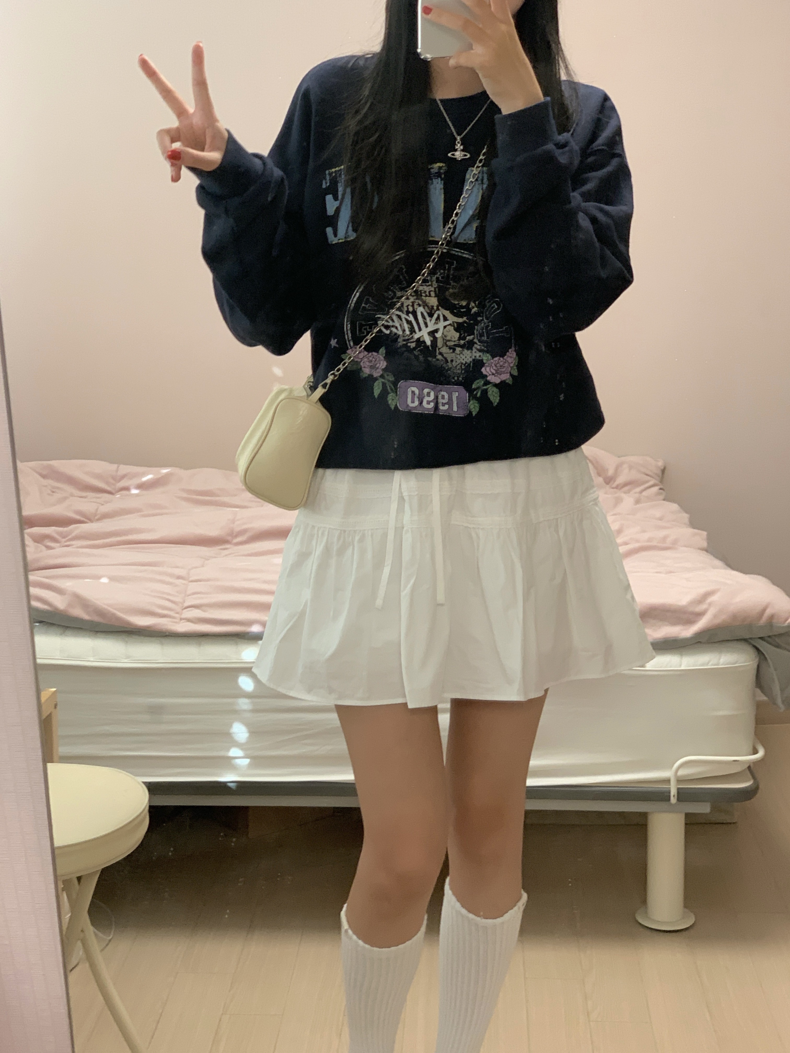 [🎀MADE/🤍당일발송] 아워 레이스 밴딩 코튼 스커트, 속바지 안감 상세 이미지 45