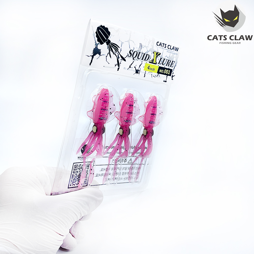 캣츠크로우 스퀴드엑스 광어웜 다운샷웜 001 핫핑크, 10cm(4인치) - 상세 이미지 2