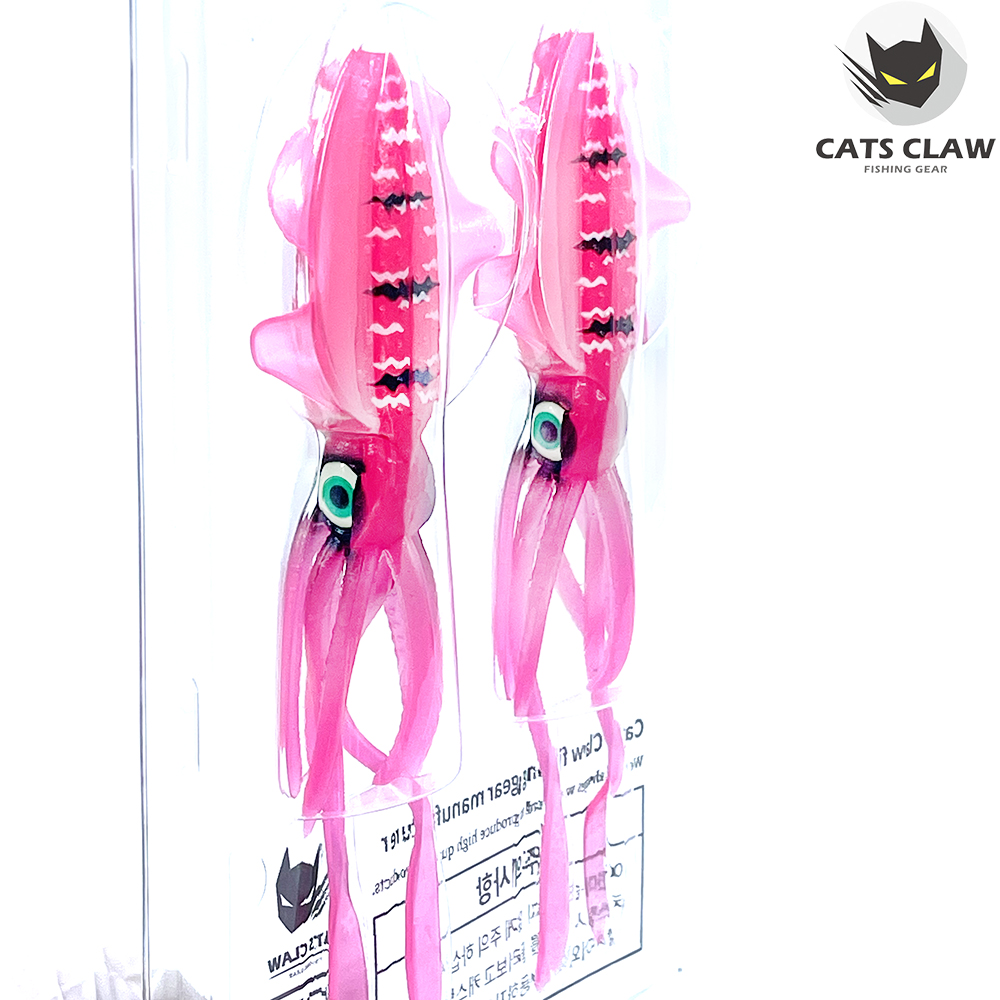 캣츠크로우 스퀴드엑스 광어웜 다운샷웜 001 핫핑크, 15cm - 상세 이미지 3
