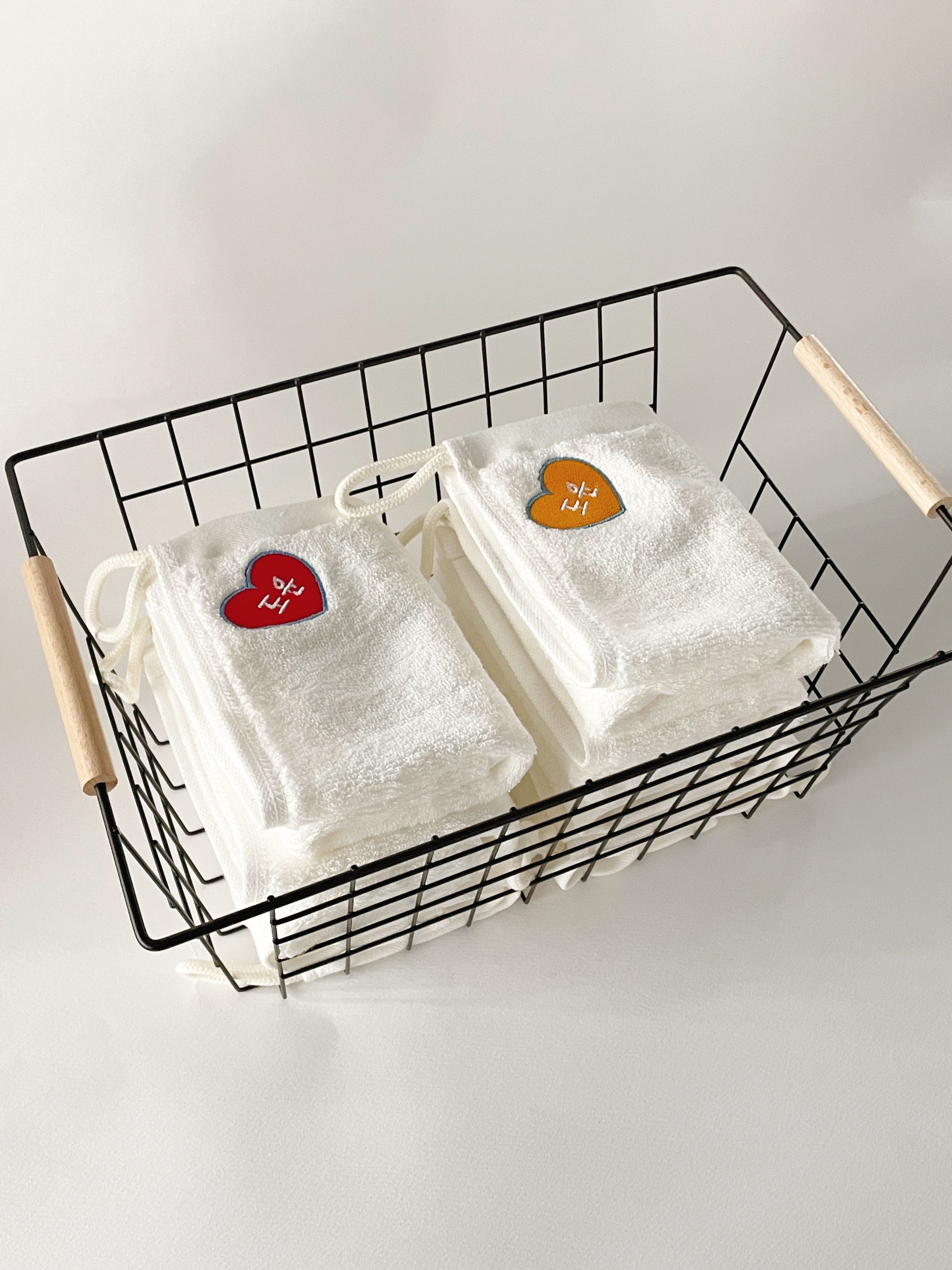 어린이집수건 고리 손수건 핸드타올 유치원 이름자수 40수 모달 코마사