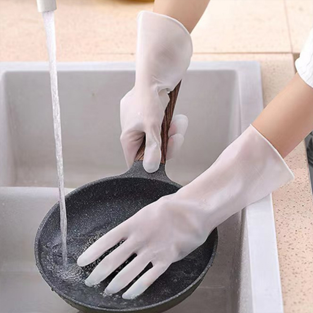 S-L 니트릴 고무 장갑 업소용 위생 설거지 흰색 화이트 음식점 식당 가정용 주방 질긴 - 상품 이미지