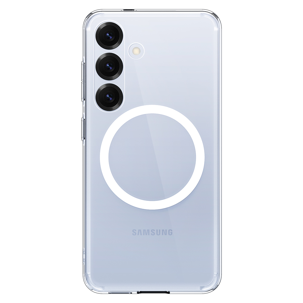 QI2 충전 케이스 슈피겐 갤럭시 맥세이프 케이스 에어스킨하이브리드맥핏 클리어화이트, 갤럭시S25 플러스