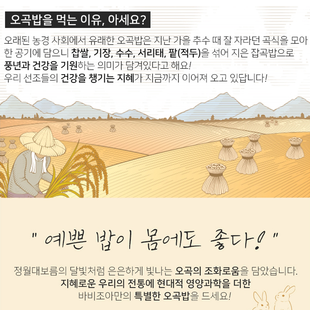 오곡밥재료 저속노화밥 정월대보름오곡밥 찰오곡밥 오곡찰밥 저당지수 혼합 잡곡 500g 이미지 7