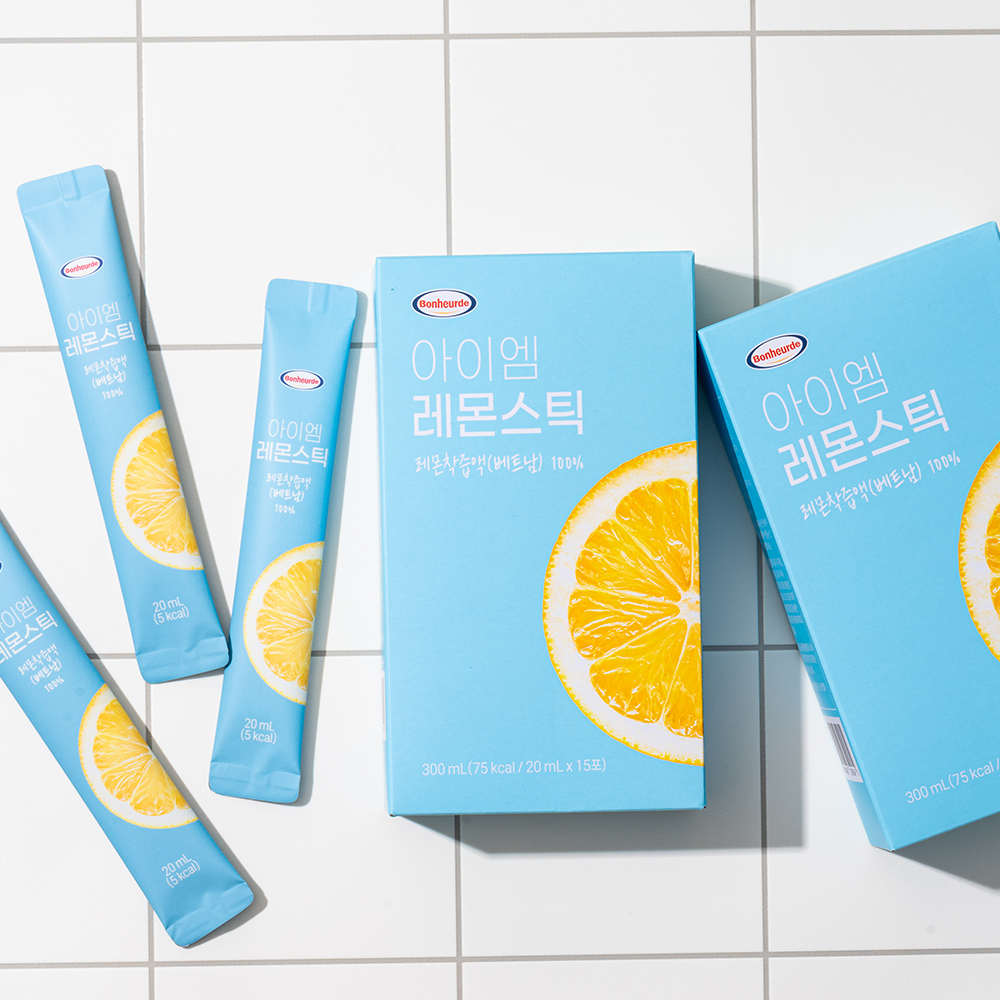 [100% NFC 레몬15개 착즙] 보넬드 아이엠 레몬 즙 스틱 원액 수 300ml, 4개 - 상세 이미지 2