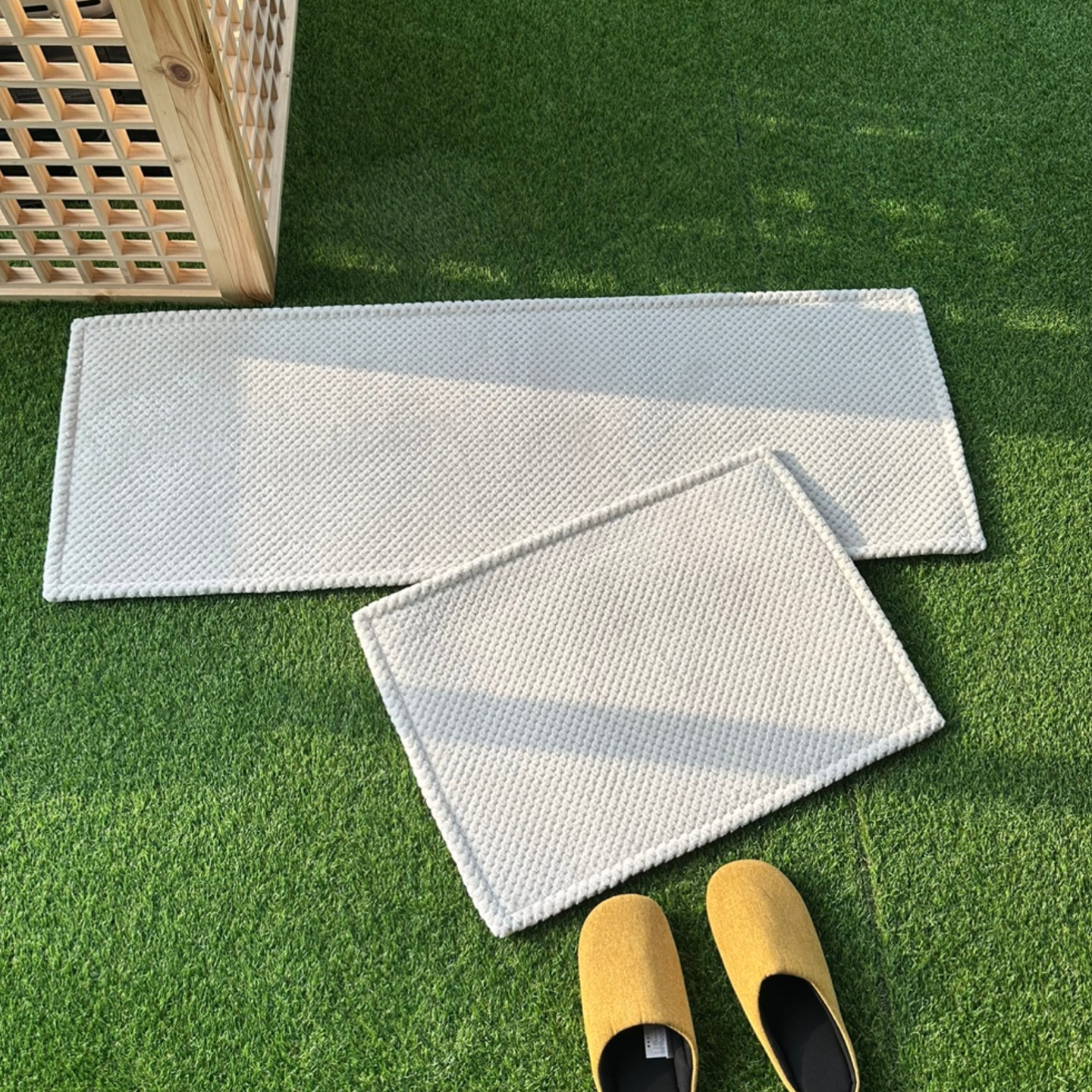 스타일러그 푹신한 발매트 욕실 주방 싱크대 아트아이보리, 45x130cm