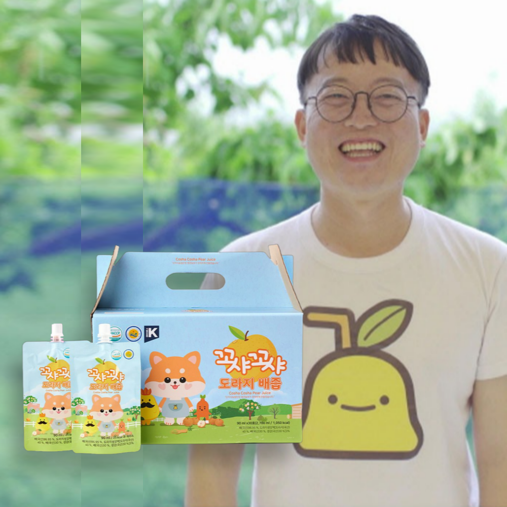 [꼬샤꼬샤] 신지식농업인장 도라지배즙 90ml 스파우트형 30포, 2개