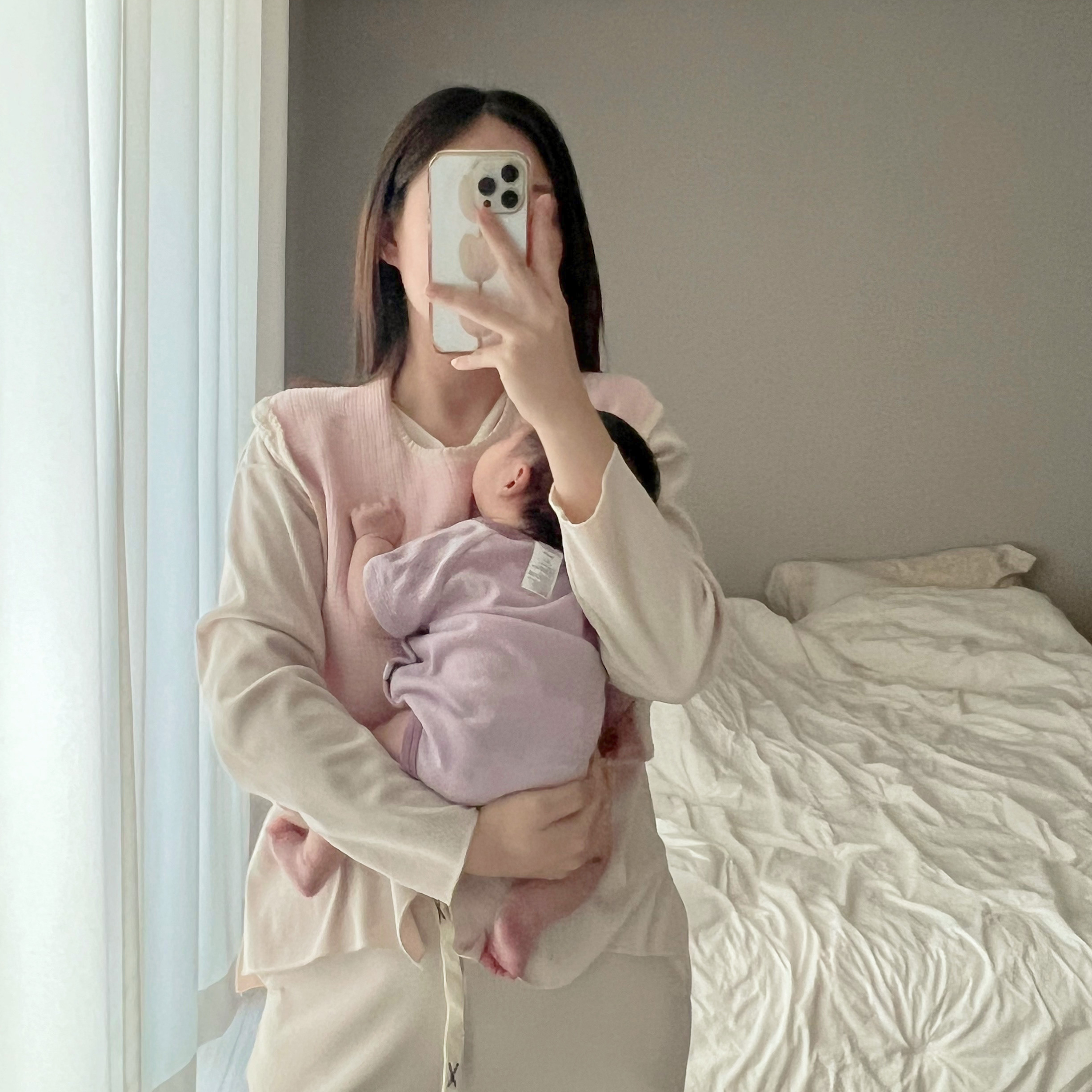 베이비소풍 엄마 턱받이 수유 가리개 / 오가닉 아기 침받이 앞치마 트림 패드