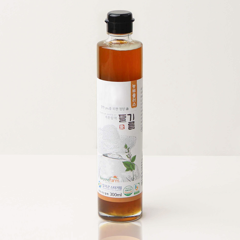 농부플러스 국산 저온압착 들기름 300ml - 상세 이미지 5