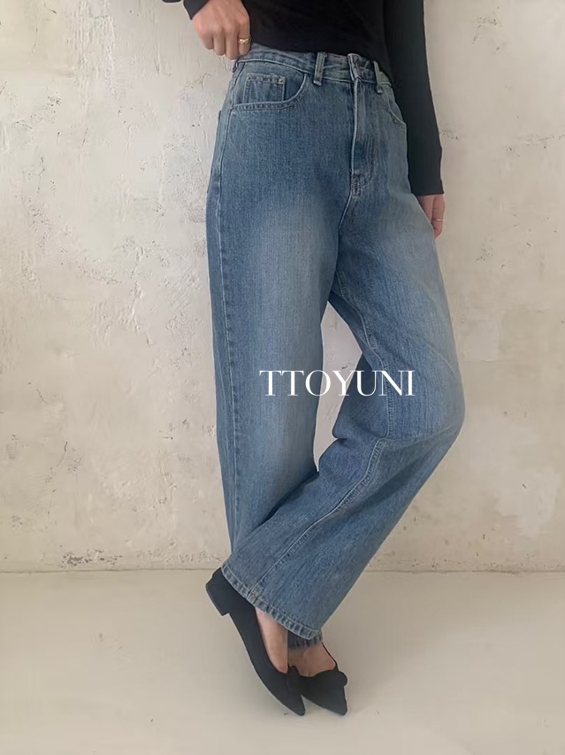 프리러브 freelove 매그넘 데님 일자핏 청바지 진청 떠유니 상세 이미지 7