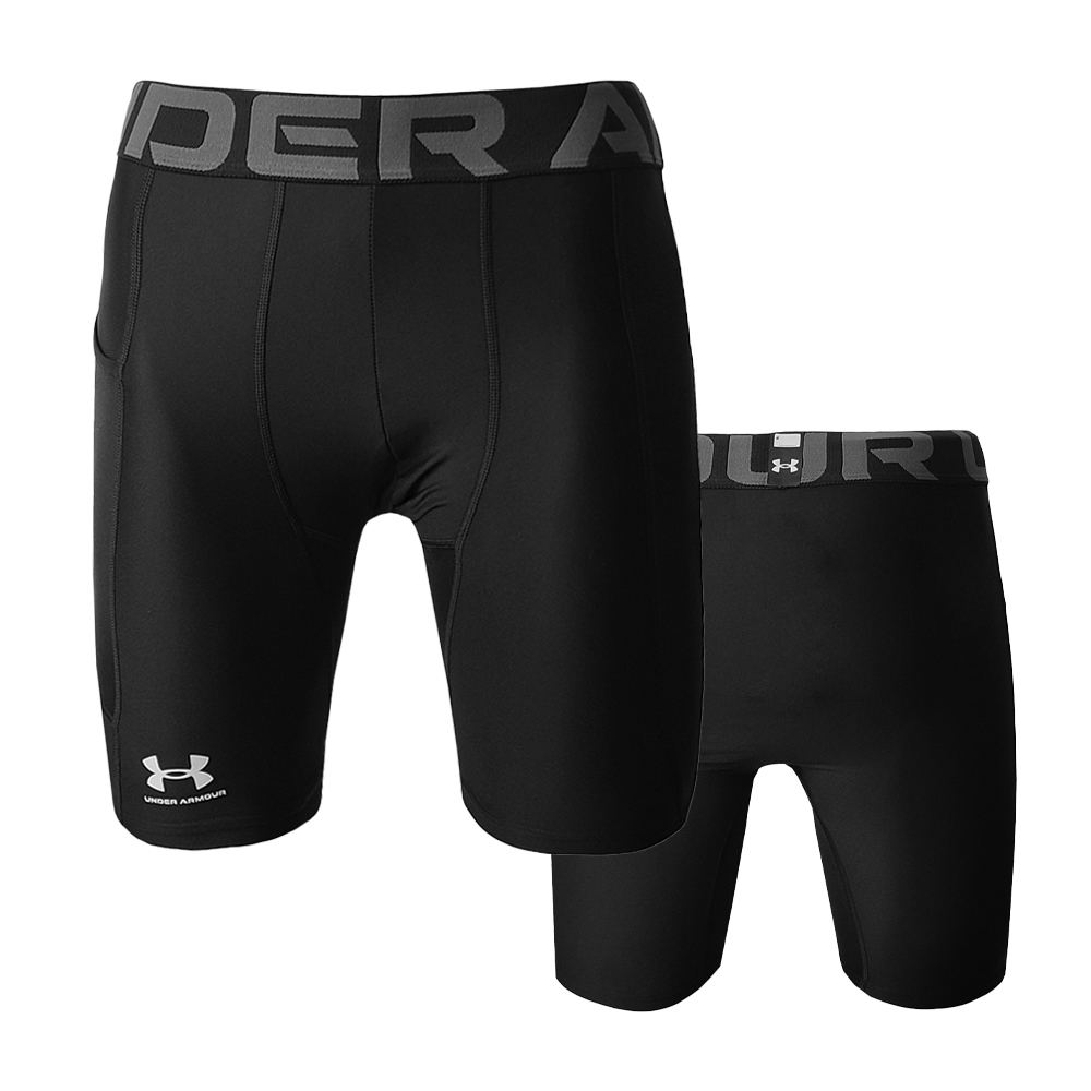 언더아머 HEATGEAR 컴프레션 트레이닝 쇼츠 타이츠 블랙 - 상품 이미지