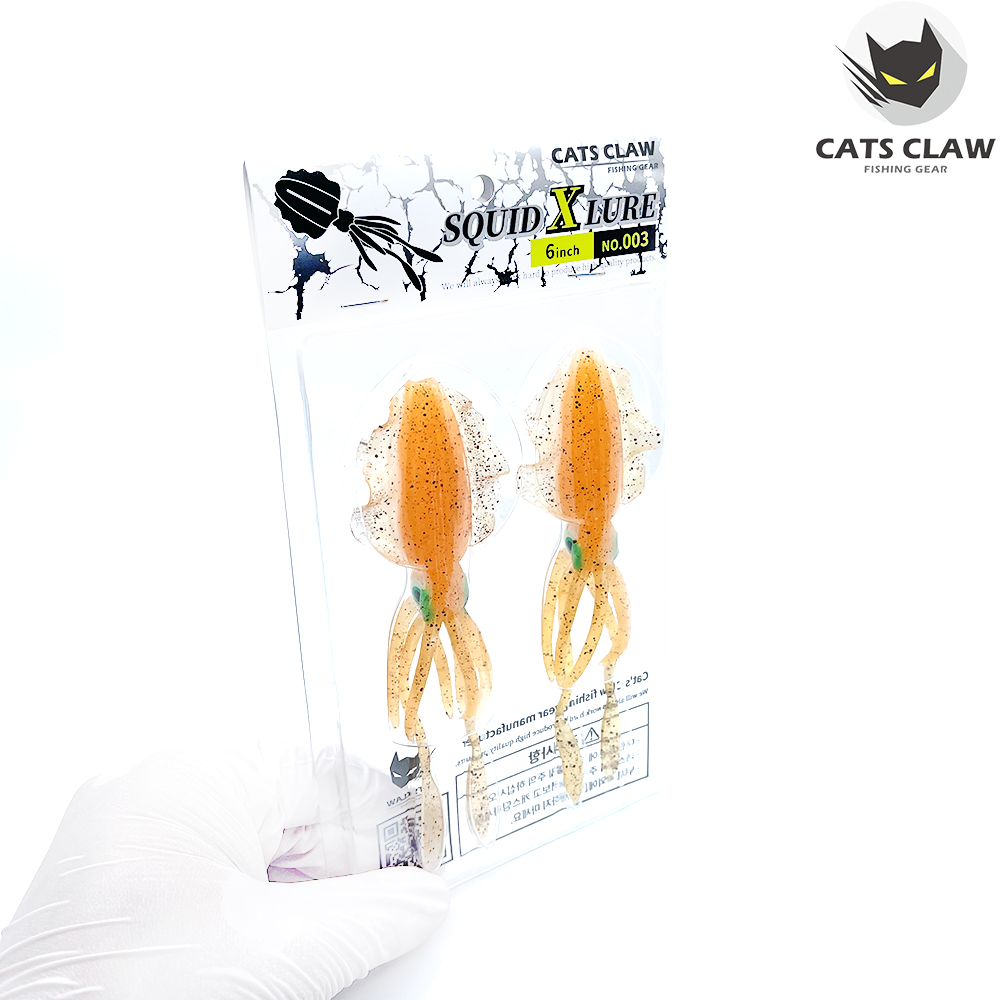캣츠크로우 스퀴드엑스 광어웜 다운샷웜 003 펄오렌지, 15cm - 상세 이미지 2