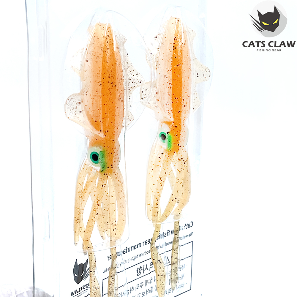 캣츠크로우 스퀴드엑스 광어웜 다운샷웜 003 펄오렌지, 15cm - 상세 이미지 3