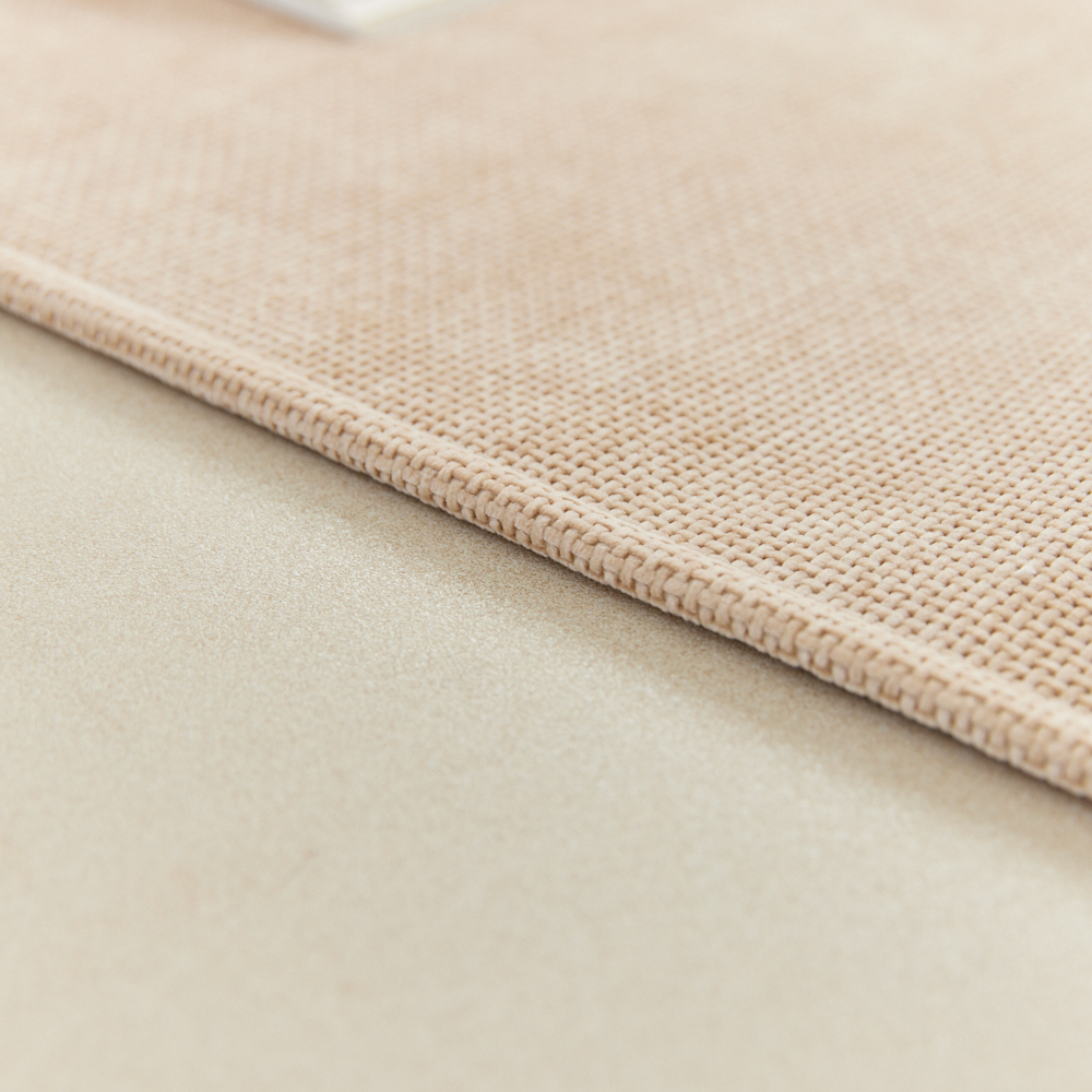 체크 생활 방수 러그 단모 워셔블 거실 카페트 베이지, 230x170cm