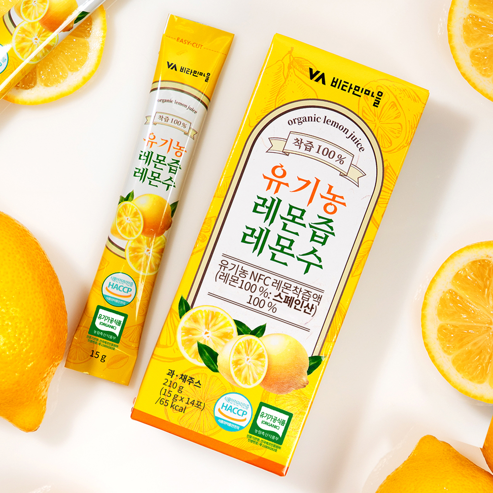 [84회분] 비타민마을 유기농 레몬즙 레몬수 스틱 착즙원액 14포, 6개 이미지 6