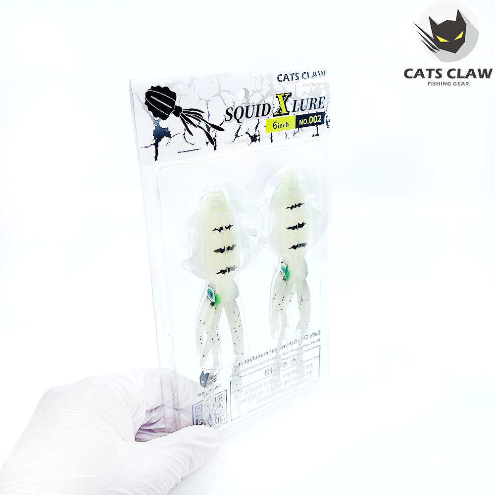 캣츠크로우 스퀴드엑스 광어웜 다운샷웜 002 펄실버, 15cm - 상세 이미지 2