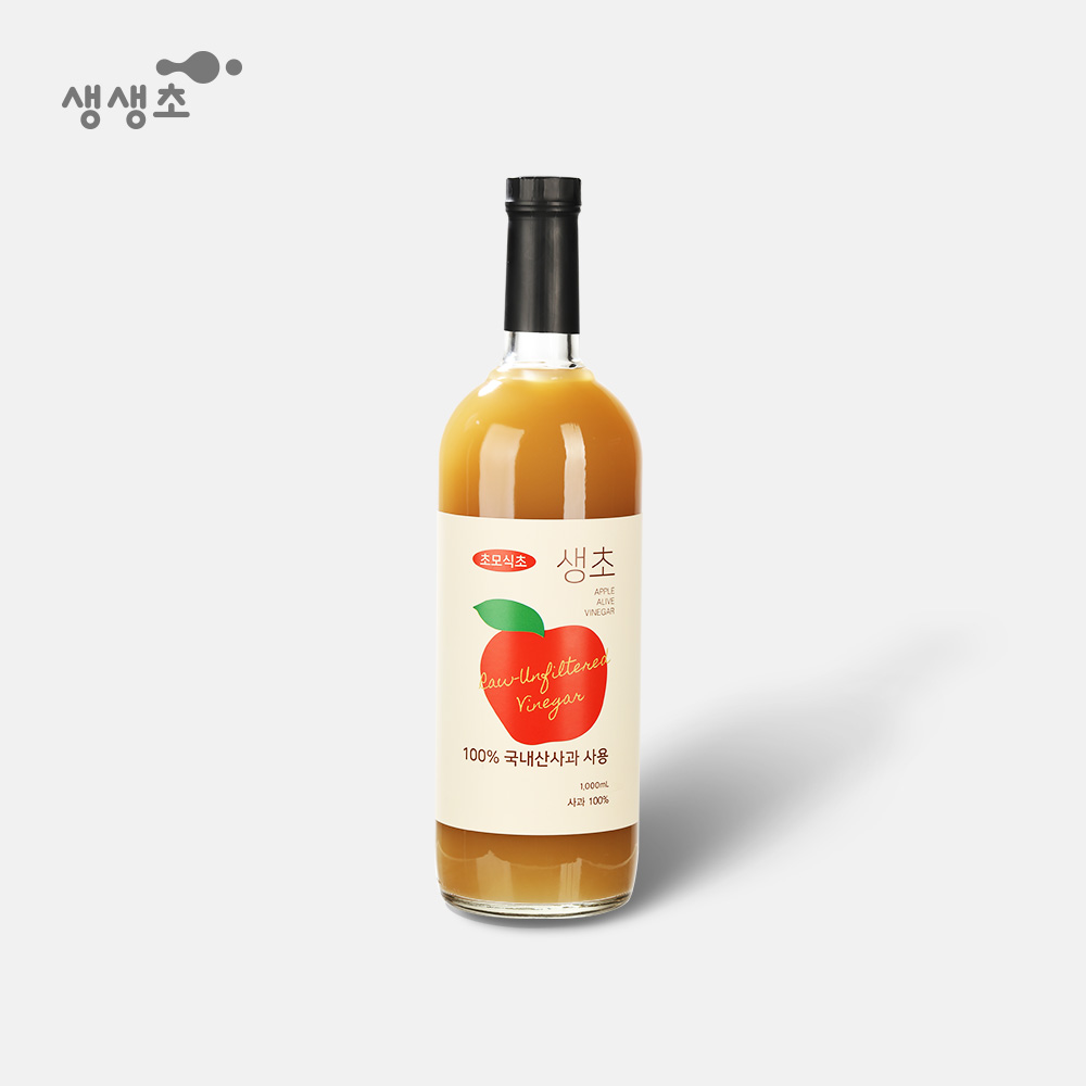 생생초 국내산 애사비 사과초모식초 애플사이다비니거 생초 사과 1000mL 이미지 1