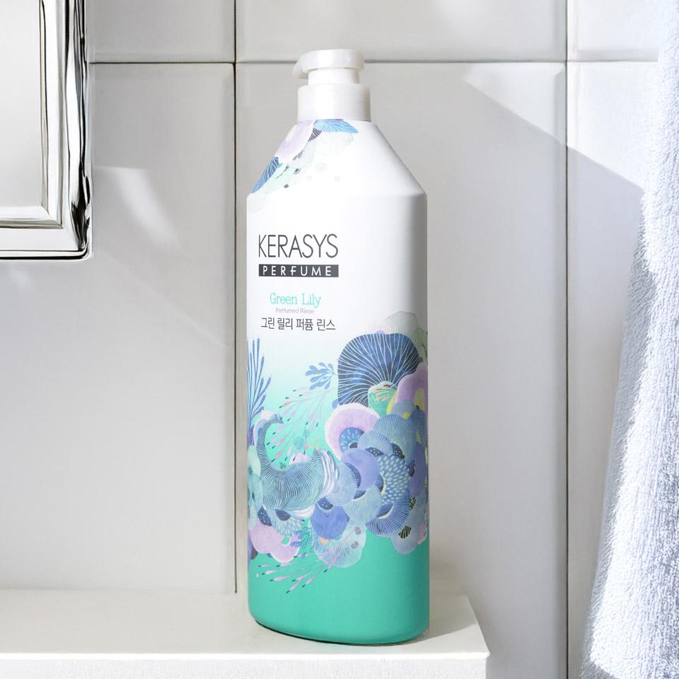 메가마트 애경 케라시스 그린 릴리 퍼퓸 린스 600ml - 상세 이미지 2