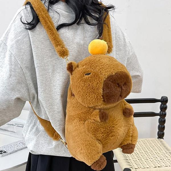대형 카피바라가방 봉제 카피바라 인형백팩 귀여운 동물 백팩 - 상품 이미지