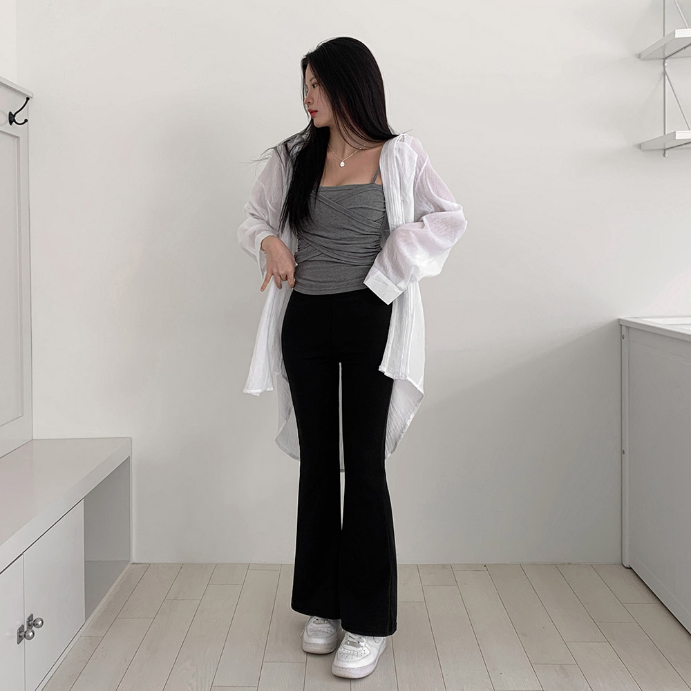 [숏&롱 2기장/y존부각X] 치트키 부츠컷 레깅스 밴딩 쫀쫀 슬림 홈트 필라테스 요가 운동 헬스 섹시 글램 데일리 바지 팬츠 상세 이미지 21