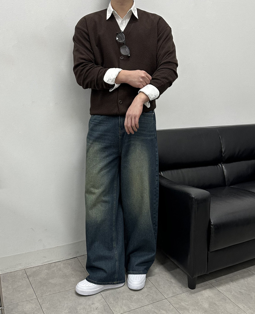 [M~5XL] 빅사이즈 2타입 라운드 브이넥 골지 가디건 6컬러 하객룩 트위드 자켓 상세 이미지 57