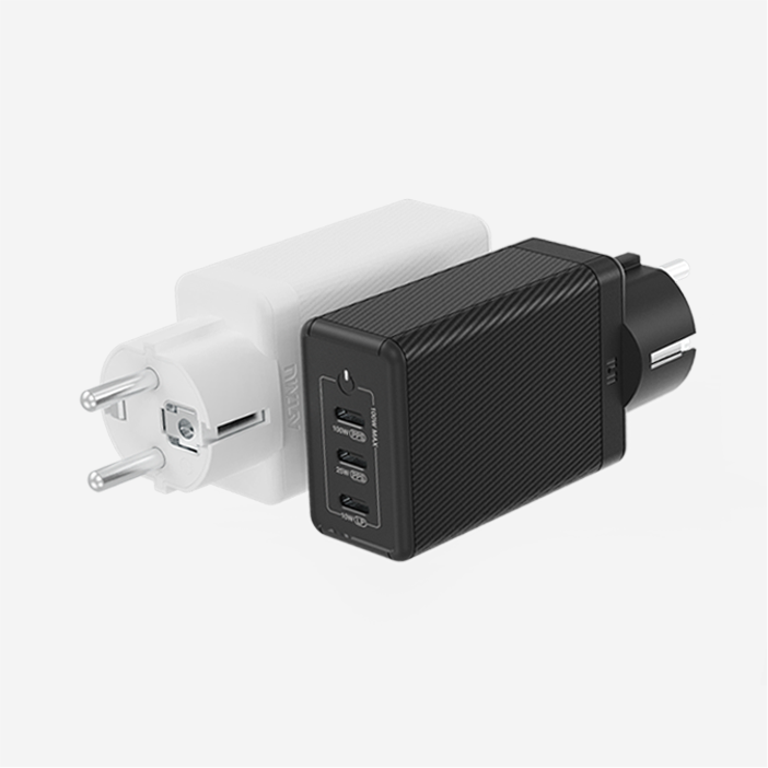 USB PD 100W PPS GaN 접지 멀티 초고속 충전기 GS710 화이트