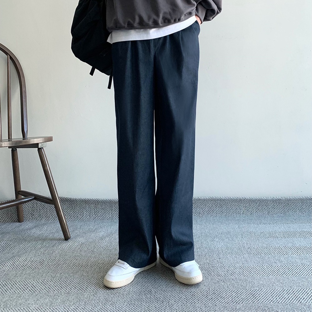 남자생지데님 남자와이드청바지 흑청바지 진청바지 - 상세 이미지 2