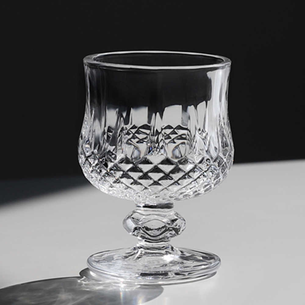 엔틱 손잡이소주잔 레트로 고블렛사케잔 복고풍 옛날느낌 패턴 6p