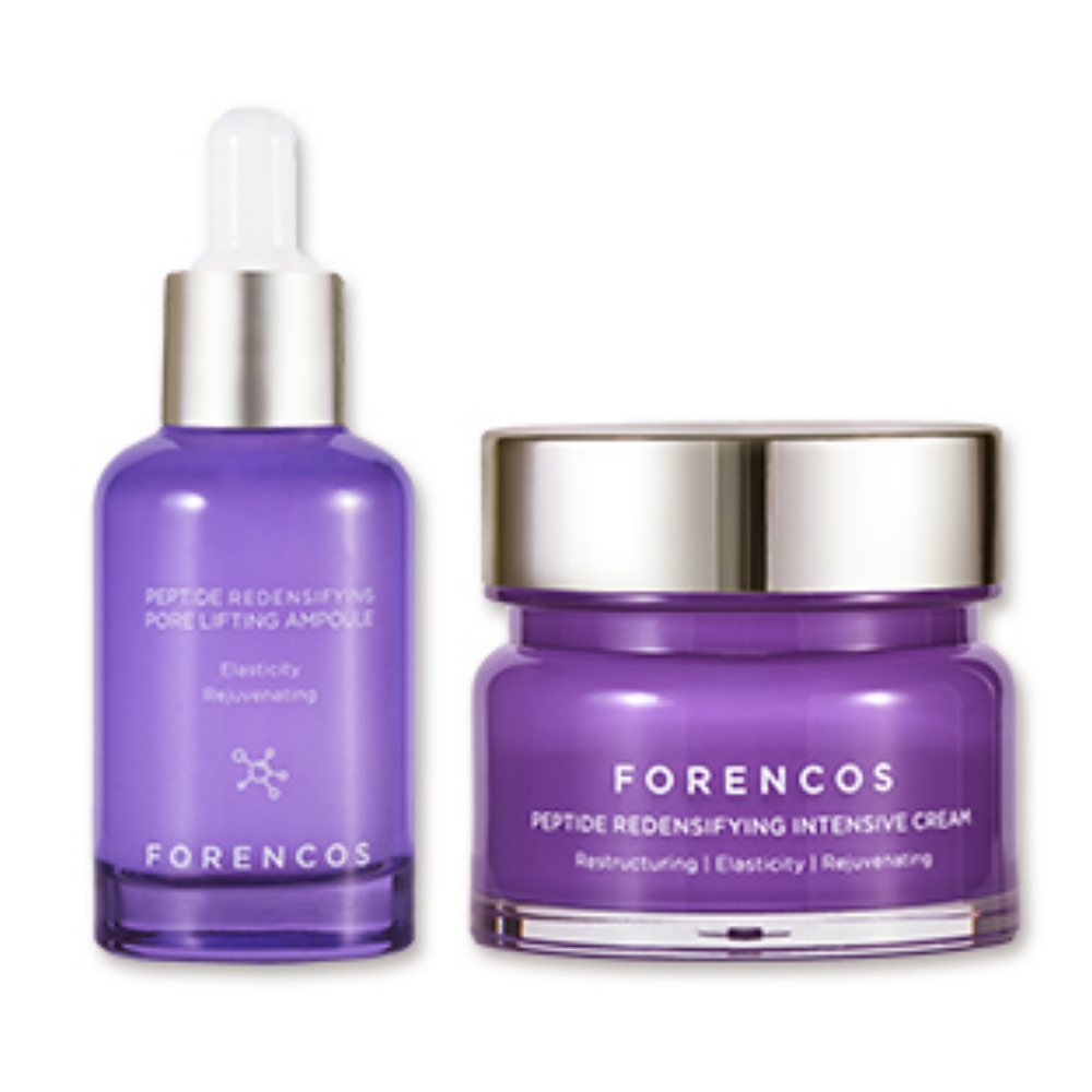 FORENCOS 포렌코즈 모공 주름 탄력케어 펩타이드 리프팅 앰플 50ml+인텐시브 크림 50g