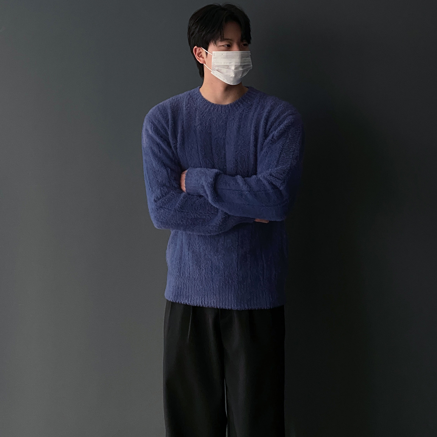 남자앙고라니트 모헤어니트 골지니트 - 상세 이미지 4