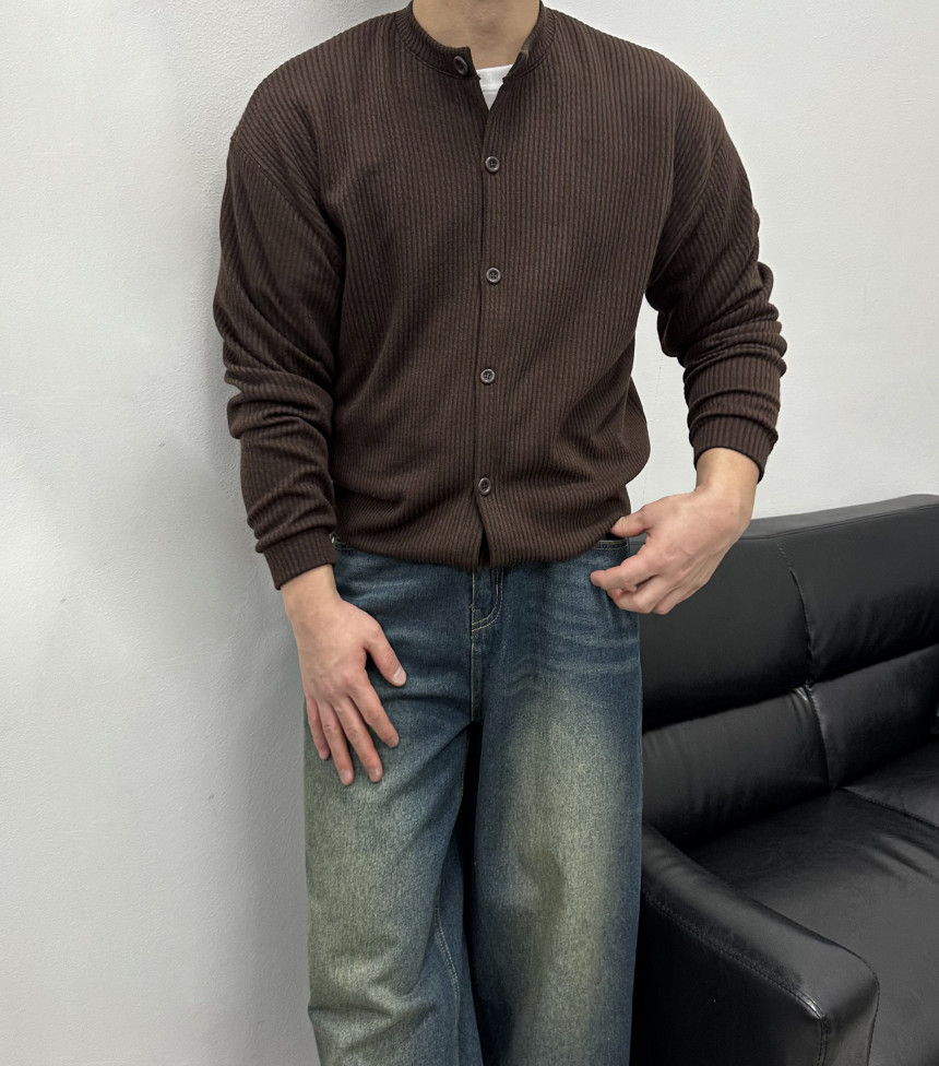 [M~5XL] 빅사이즈 2타입 라운드 브이넥 골지 가디건 6컬러 하객룩 트위드 자켓 상세 이미지 52