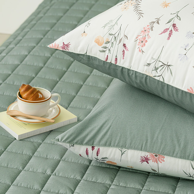 세사온라인 알러지케어 먼지없는 사계절 차렵이불패드 풀세트 올리브, Q(퀸)