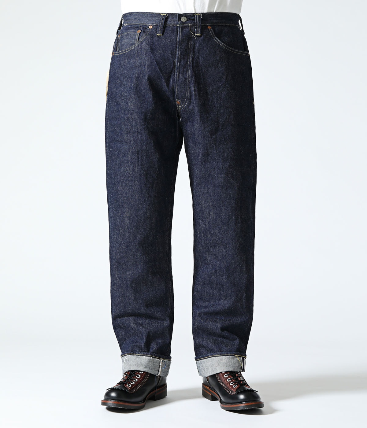 버즈릭슨 바지 SUGAR CANE Super Denim Collectibles 05 14.25oz BLUE WAIST OVERALLS 1942 MODEL 25SS SC49005 - 상세 이미지 2