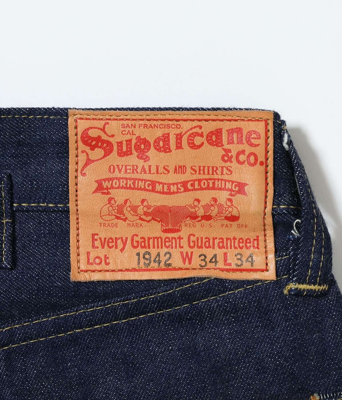 버즈릭슨 바지 SUGAR CANE Super Denim Collectibles 05 14.25oz BLUE WAIST OVERALLS 1942 MODEL 25SS SC49005 - 상세 이미지 4