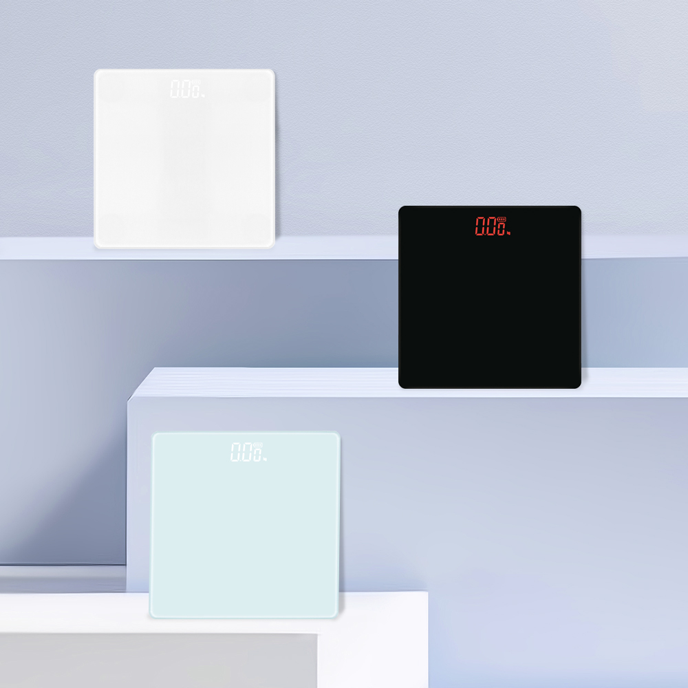 노바리빙 디지털 LED 모던 체중계 스노우 화이트 몸무게 측정 저울